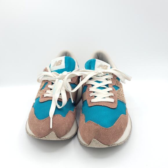 New Balance 237 Running Shoes Brown Suede turquoise women's size 8 - Picture 7 of 9